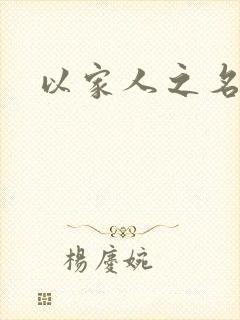 以家人之名小说