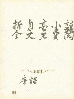折月亮小说在线全文免费阅读