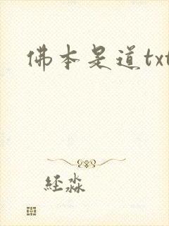 佛本是道txt封面