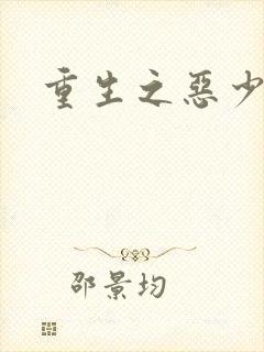 重生之恶少封面