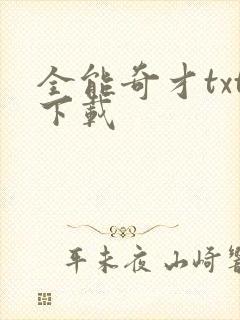 全能奇才txt下载