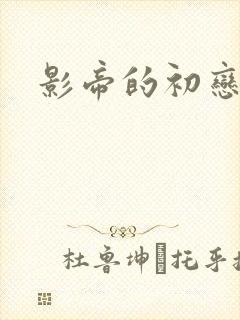 影帝的初恋封面
