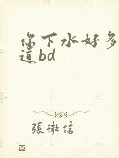 你下水好多下水道bd