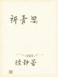 祈青思封面