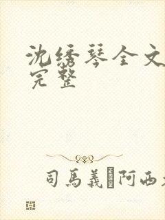 沈绣琴全文阅读完整