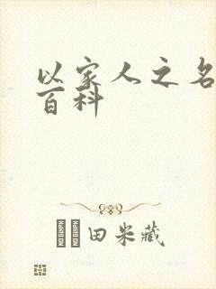 以家人之名百度百科
