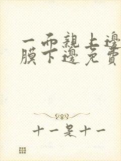 一面亲上边一面膜下边免费阅读