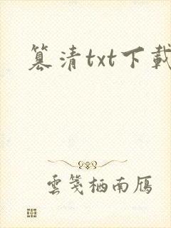 篡清txt下载