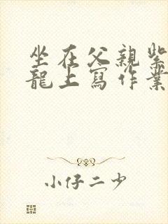 坐在父亲紫色大龙上写作业
