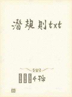 潜规则txt封面