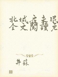 北城夜未眠小说全文阅读免费