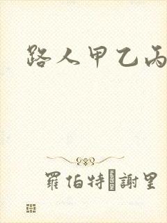 路人甲乙丙丁封面
