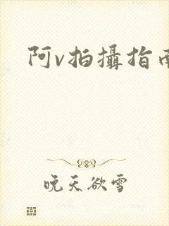 阿v拍摄指南