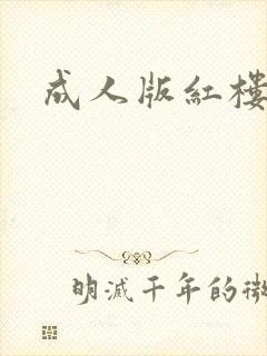 成人版红楼梦封面
