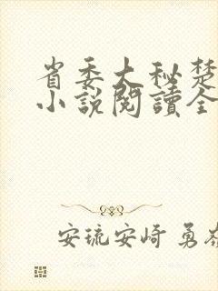 省委大秘楚东恒小说阅读全文