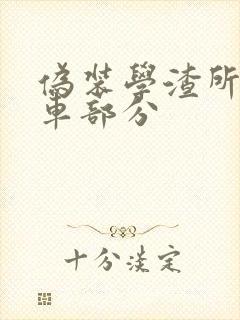 伪装学渣所有开车部分