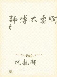 师傅不要啊txt封面