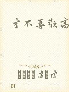 才不喜欢高冷O封面