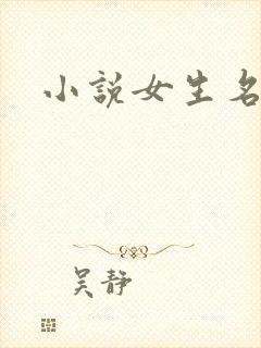 小说女生名字