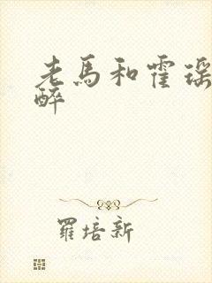 老马和霍瑶瑶喝醉
