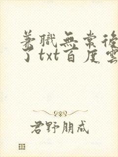 兼职无常后我红了txt百度云