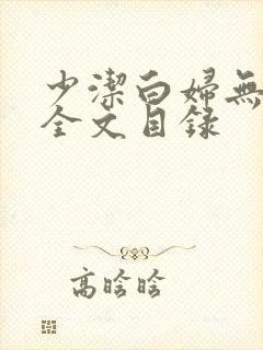 少洁白妇无删减全文目录封面