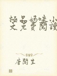 极品妈咪小说全文免费阅读