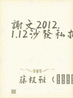 谢文2012.1.12沙发私拍