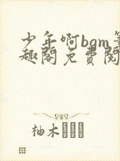 少年啊bgm笔趣阁免费阅读全文下载封面