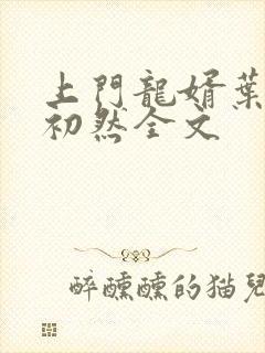 上门龙婿叶辰萧初然全文