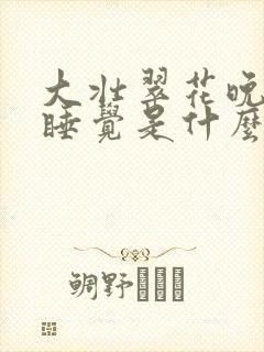 大壮翠花晚上不睡觉是什么电视剧