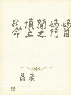 我顶开妈妈的生命上之门目录封面