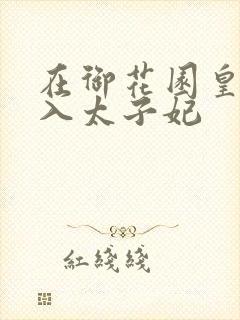 在御花园皇上进入太子妃封面