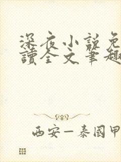 深夜小说免费阅读全文笔趣阁