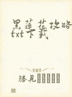 黑莲花攻略手册txt下载