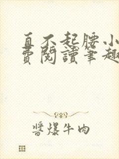 直不起腰小说免费阅读笔趣阁无弹窗