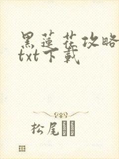 黑莲花攻略手册txt下载