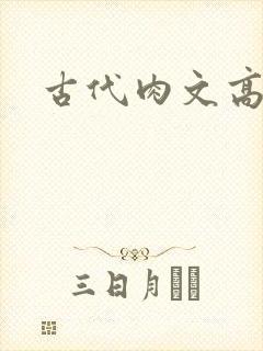 古代肉文高辣文