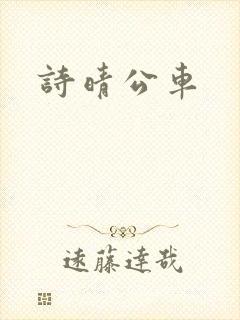 诗晴公车封面