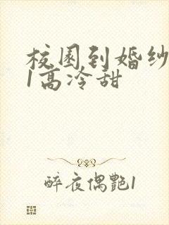 校园到婚纱1V1高冷甜