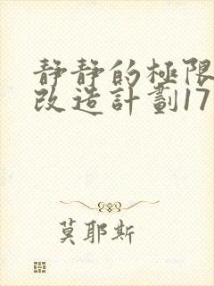 静静的极限自我改造计划17封面