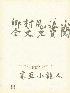 乡村风流小傻子全文免费阅读