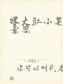 眼大肚小是什么意思