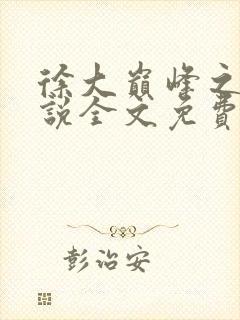 徐大巅峰之路小说全文免费阅读