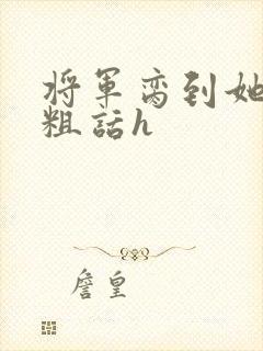 将军脔到她哭h粗话h