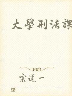 大学刑法课
