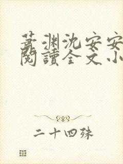 萧渊沈安安免费阅读全文小说