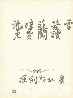 沈浪苏若雪全文免费阅读封面