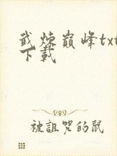 武炼巅峰txt下载