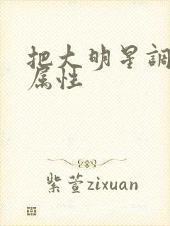 把大明星调成专属性